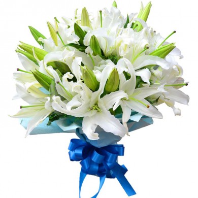 Букет "Любезность" - купить белые лилии в интернет-магазине с доставкой по Абазе