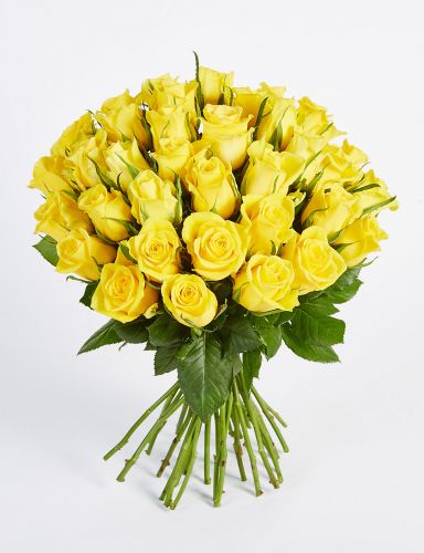 Купить 45 желтых роз с доставкой по Абазе
