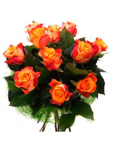 Купить 11 оранжевых роз с доставкой по Абазе